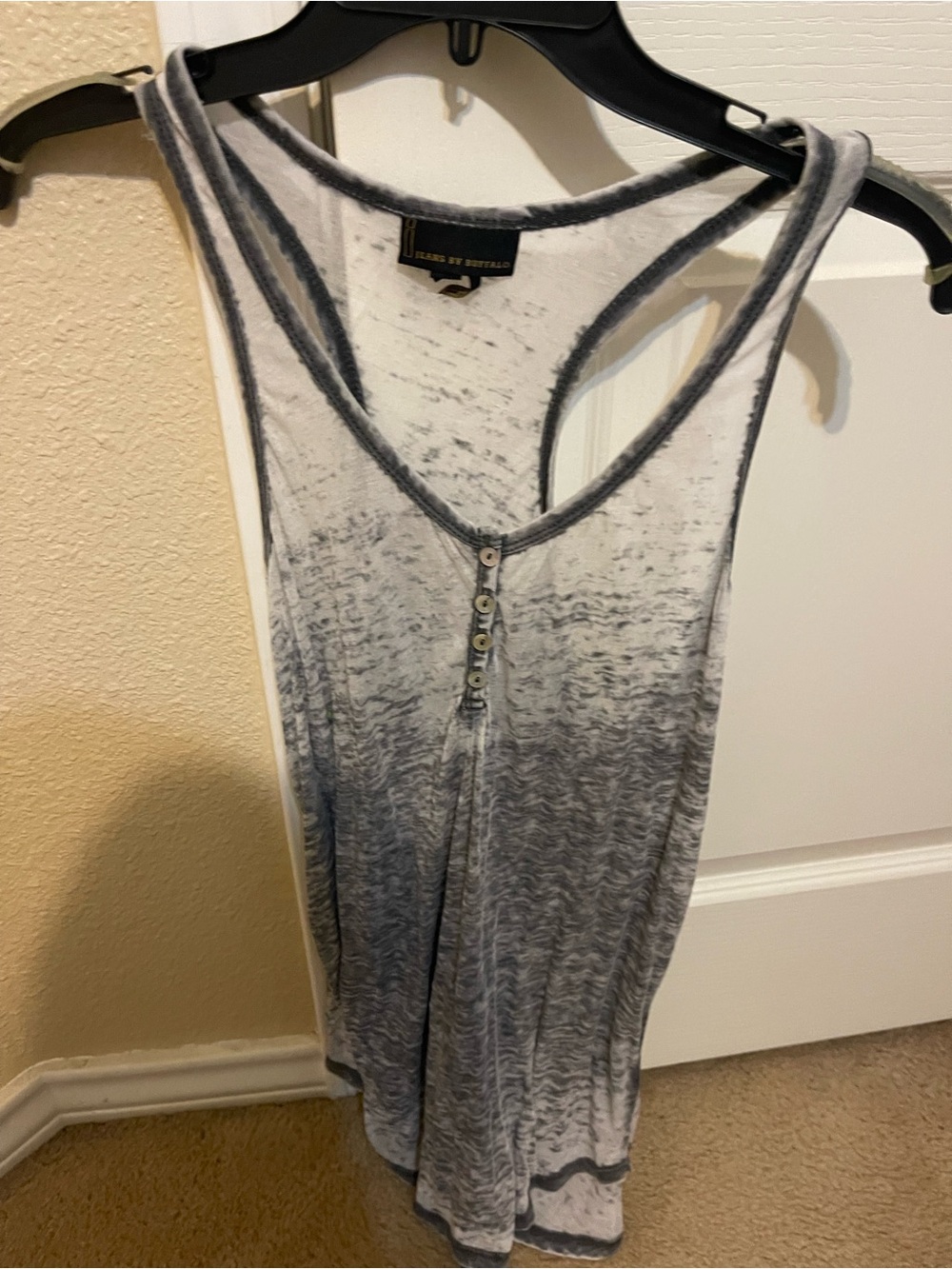 i jeans by Buffalo Grey and White Ombre Racerback Tank